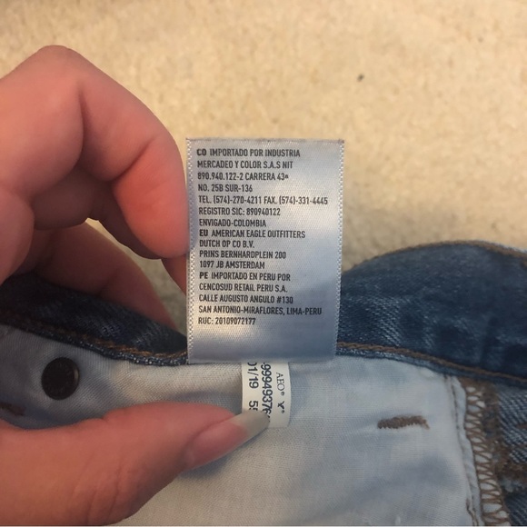 American eagle outfitters mom shorts cuffed jean denim - Picture 7 of 9